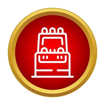 Dishwasher appliance icon representing kitchen cleaning technology Stock Illustration