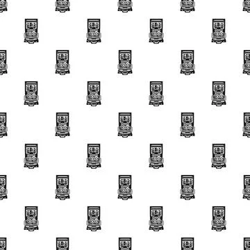 Dishwasher appliance kitchen cleaning simple seamless pattern Stockillustratie