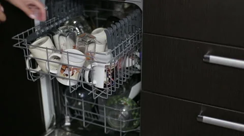 Dishwasher close up Stock Footage 65154920