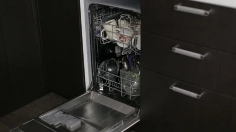 Dishwasher close up Stock Footage 65486528