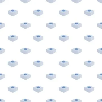 Dishwasher detergent tablets cleaning kitchen seamless pattern Stock Illustration