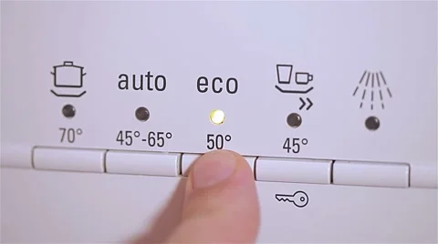 Dishwasher display Stock Footage 50986477