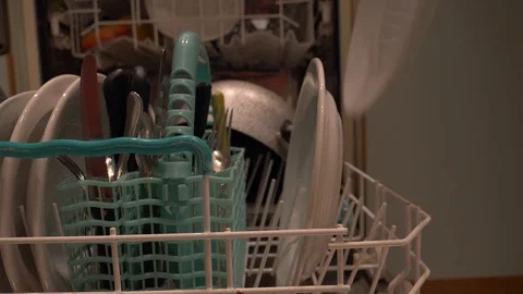 Dishwasher at home Stock Footage 127156920