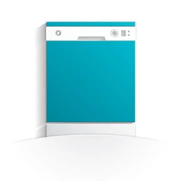 Dishwasher icon paper Stock Illustration