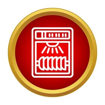 Dishwasher icon representing kitchen chore and appliance Stock Illustration