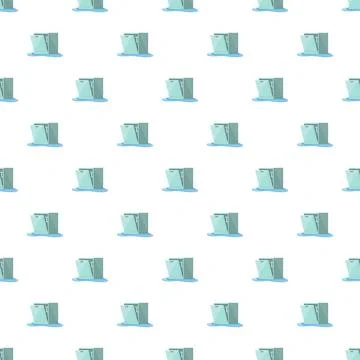 Dishwasher leaking water damage seamless pattern Stock Illustration