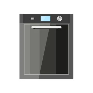 Dishwasher machine front close device black flat Stock Illustration