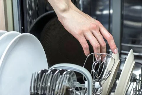 Dishwasher machine. Stock Photos