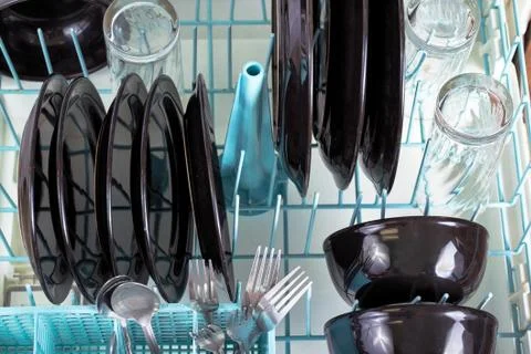 Dishwasher rack. Stock Photos