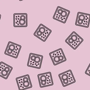 Dishwasher safe product label warning line seamless pattern Illustrazione stock