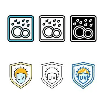 Dishwasher safe product label warning color icon vector modern Stock Illustration