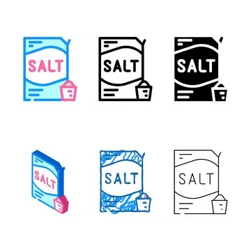 Dishwasher salt color icon vector types Stock Illustration