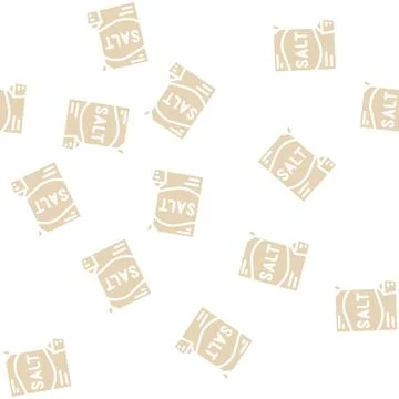 Dishwasher salt glyph vector seamless pattern Stock Illustration