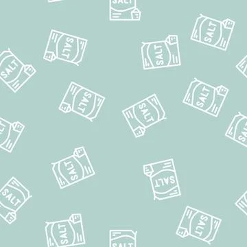 Dishwasher salt line vector seamless pattern Stock Illustration