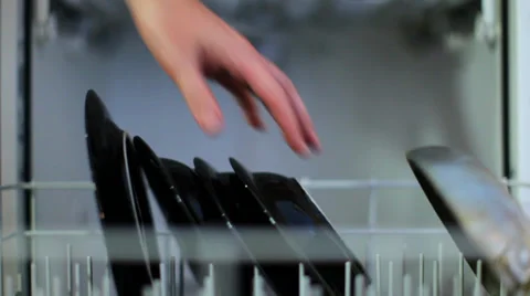Dishwasher Unloading 01 HD Stock Footage 38996756