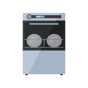 Dishwasher on a white background Stock Illustration