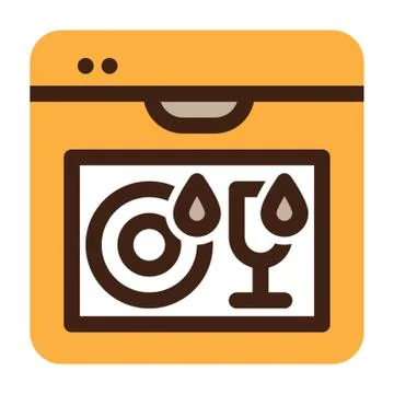 Dishwasher On A White Background Stock Illustration