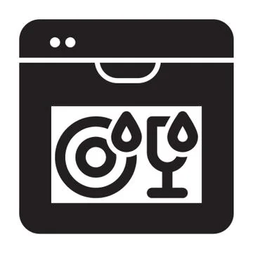Dishwasher On A White Background Stock Illustration