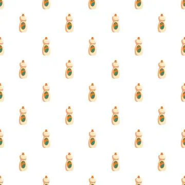 Dishwashing detergent bottle repeating seamless pattern background 스톡 일러스트