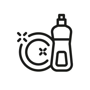 Dishwashing Detergent Icon Stock Illustration