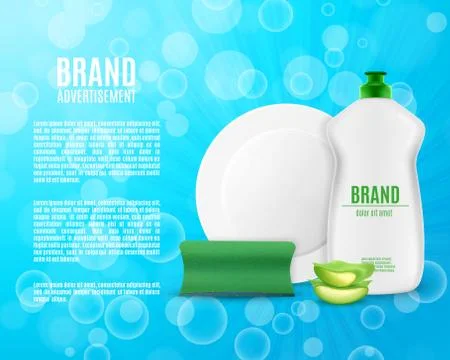 Dishwashing liquid bottle Stock Illustration