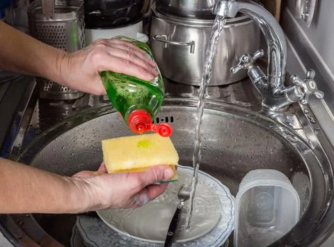 Dishwashing liquid Stock Photos