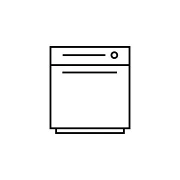 Dishwashing machine icon. Element for mobile concept and web apps. Thin line Stock Illustration