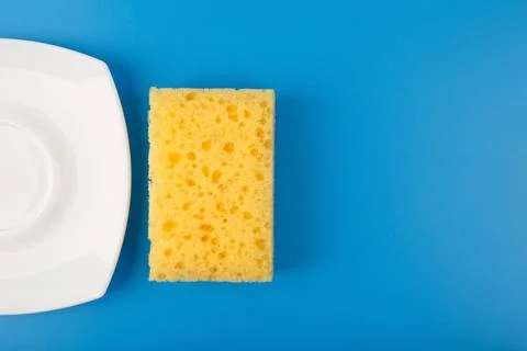 Dishwashing minimal creative concept with copy space Stock Illustration