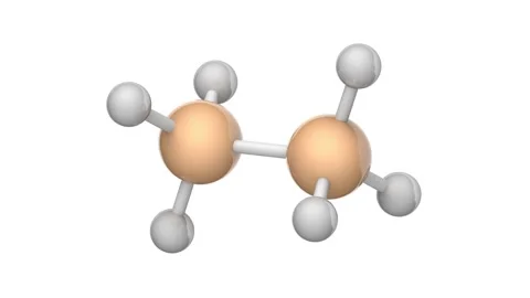 Disilane  (Si2H6). Seamless loop. White background Stock Footage 153973460