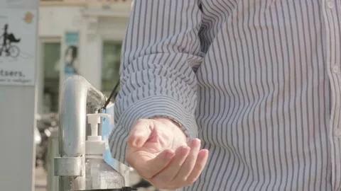 Disinfect hands Stock Footage 139531773