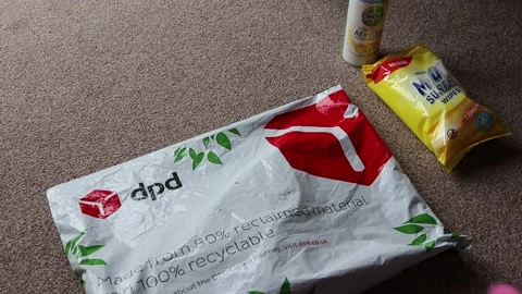 Disinfectant parcel Video stock 132038679