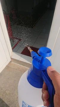 Disinfectant spraying Stock Photos