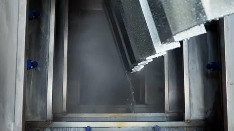 Disinfection Lamp Frames Production Technology Shown During Washing Process 動画素材 165217233