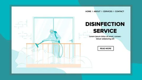 Disinfection Service For Kill Bacterias Vector Illustration Stock Illustration