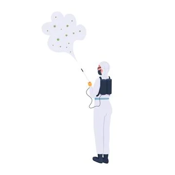 Disinfector flat color vector faceless character Illustrazione stock