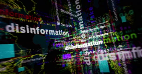 Disinformation media and abstract screen seamless looped Stock Footage 227906853