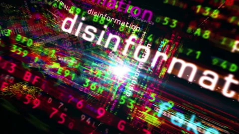 Disinformation media and abstract screen seamless looped Stock Footage 227907855