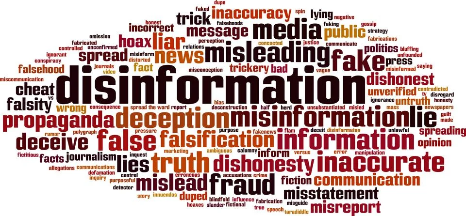 Disinformation word cloud Stock Illustration