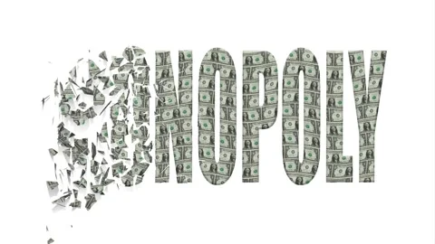 Disintegrating monopoly. Stock Footage 304114680
