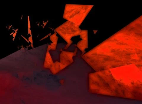 Disintegrating polygons Stockillustratie