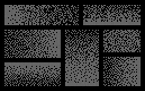 Disintegration collection. Machine Learning visualization concept. Big data t Illustrazione stock