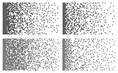 Disintegration visualization collection. Big data technology. Machine Learnin Stock-Illustration