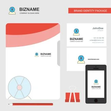Disk avatar Business Logo, File Cover Visiting Card and Mobile App Design. Ve 스톡 일러스트