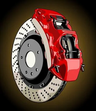 Disk brake kit for car vector template Stock Illustration