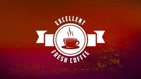 Disk with a cafe mug inside complemented with a lace over a candy cover texture Stock Footage 128703201