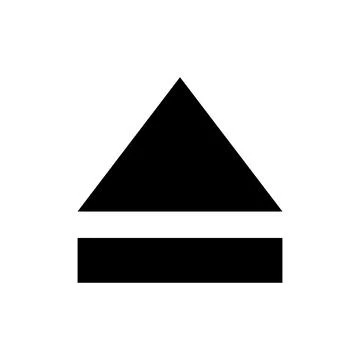 Disk eject silhouette icon. Vector. Stock Illustration