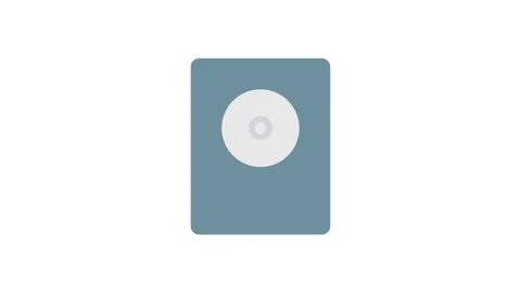 Disk icon featuring a disk in the center, symbolizing data storage or savin.. Stock Footage 332849773