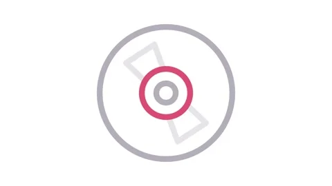 A  disk icon set against a neutral background. Stock Footage 334766270