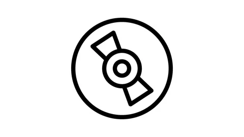 A disk icon set against a neutral background. Stock Footage 334766405