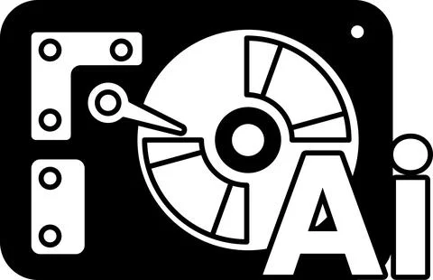Disk with the letters AI on it Stock Illustration